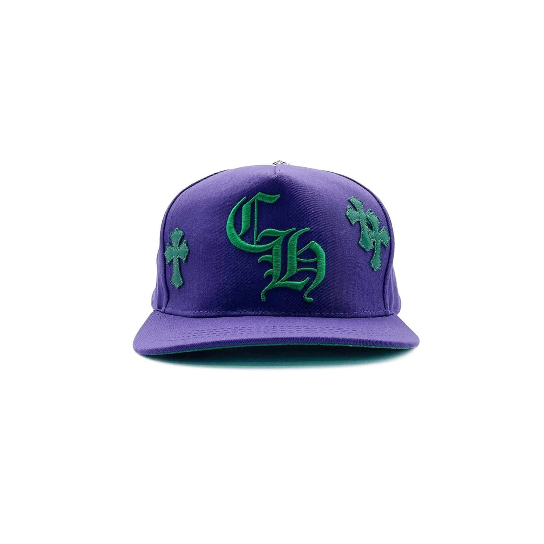 Cross Patch Baseball Hat Purple/Green