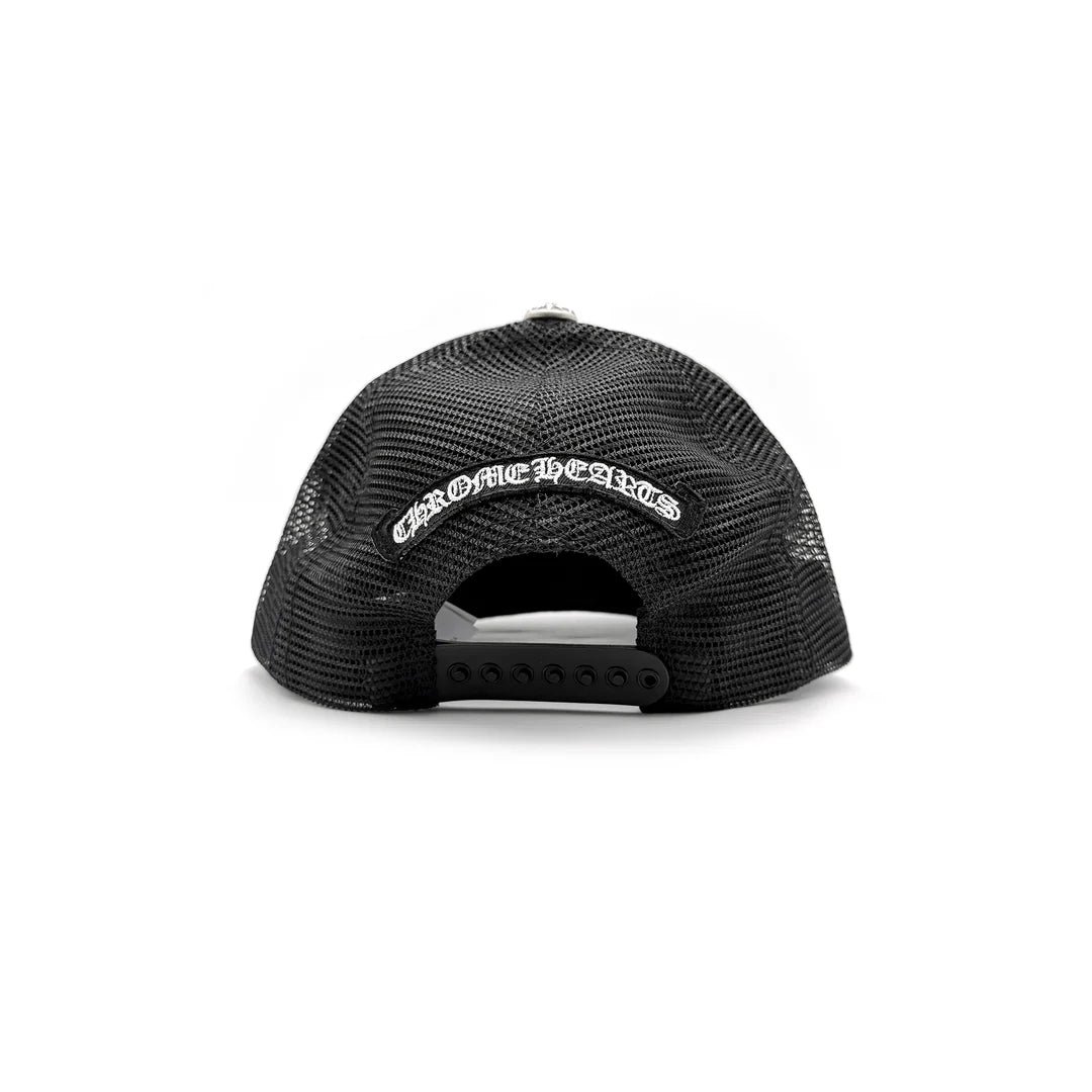 Triple Cross Patch Trucker Hat Black/Camo