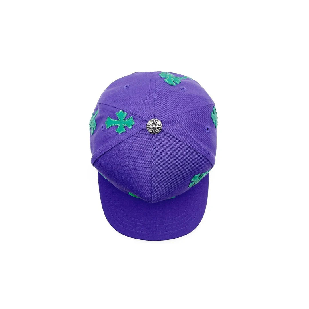 Cross Patch Baseball Hat Purple/Green