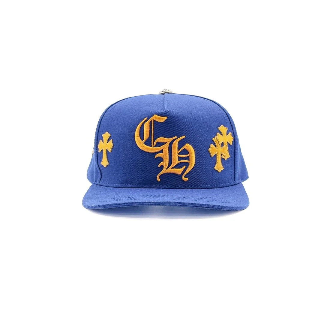 Cross Patch Baseball Hat Blue/Yellow