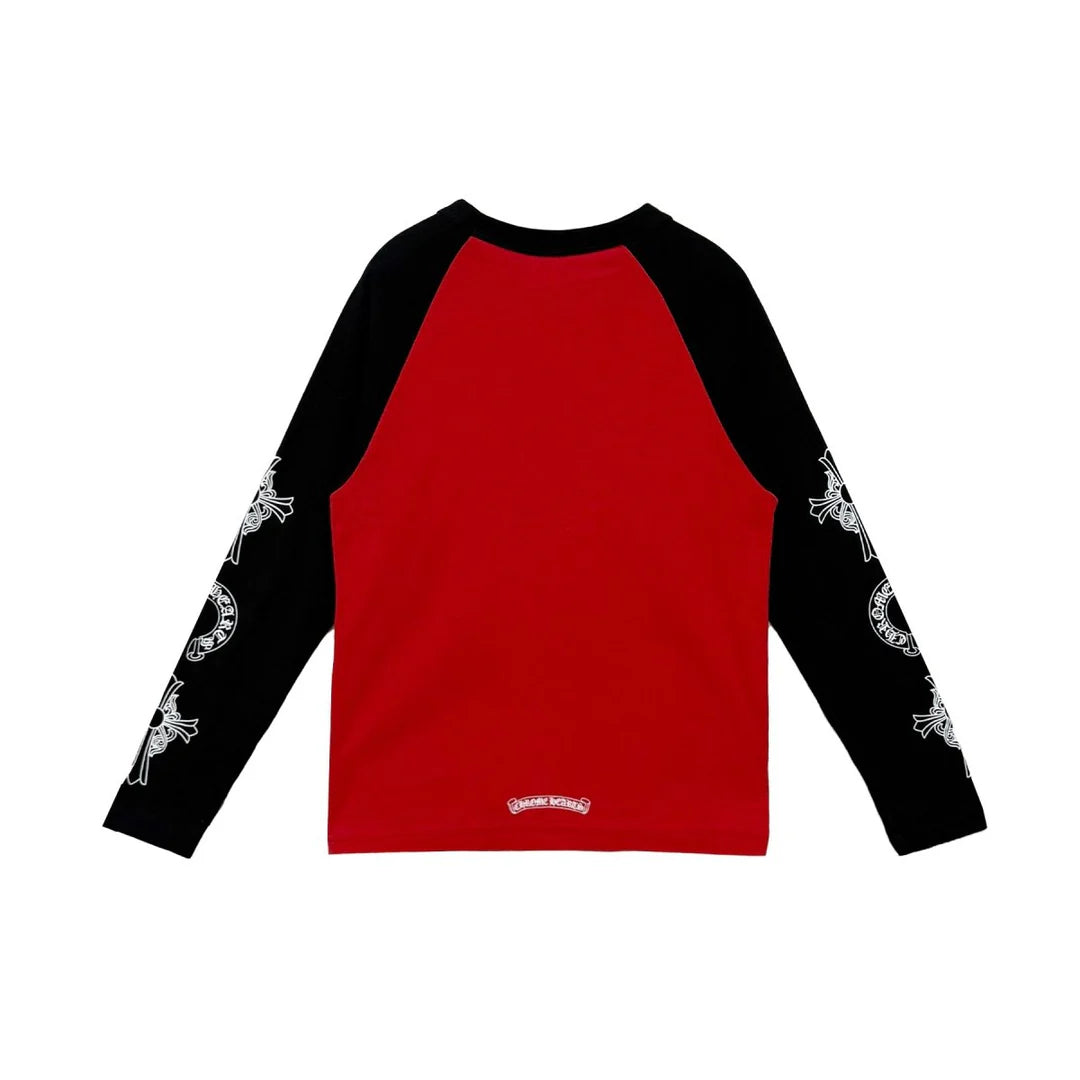 Neck Logo Longsleeve Tee Red/Black