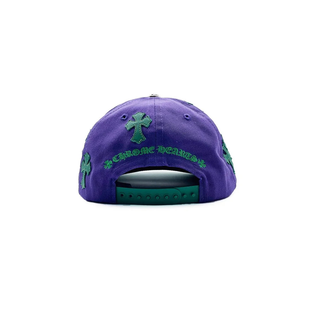 Cross Patch Baseball Hat Purple/Green