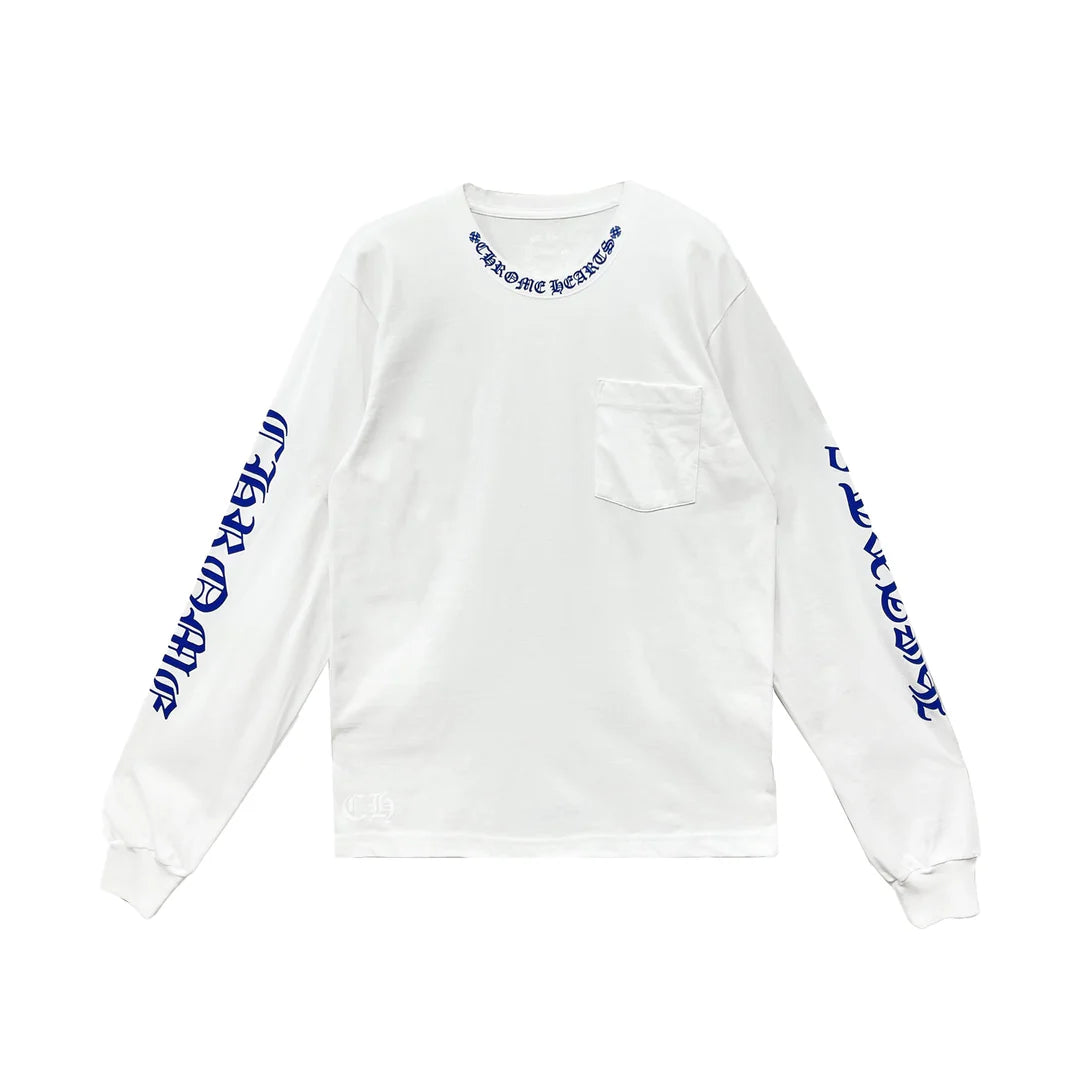 Blue Logo L/S Tee Black